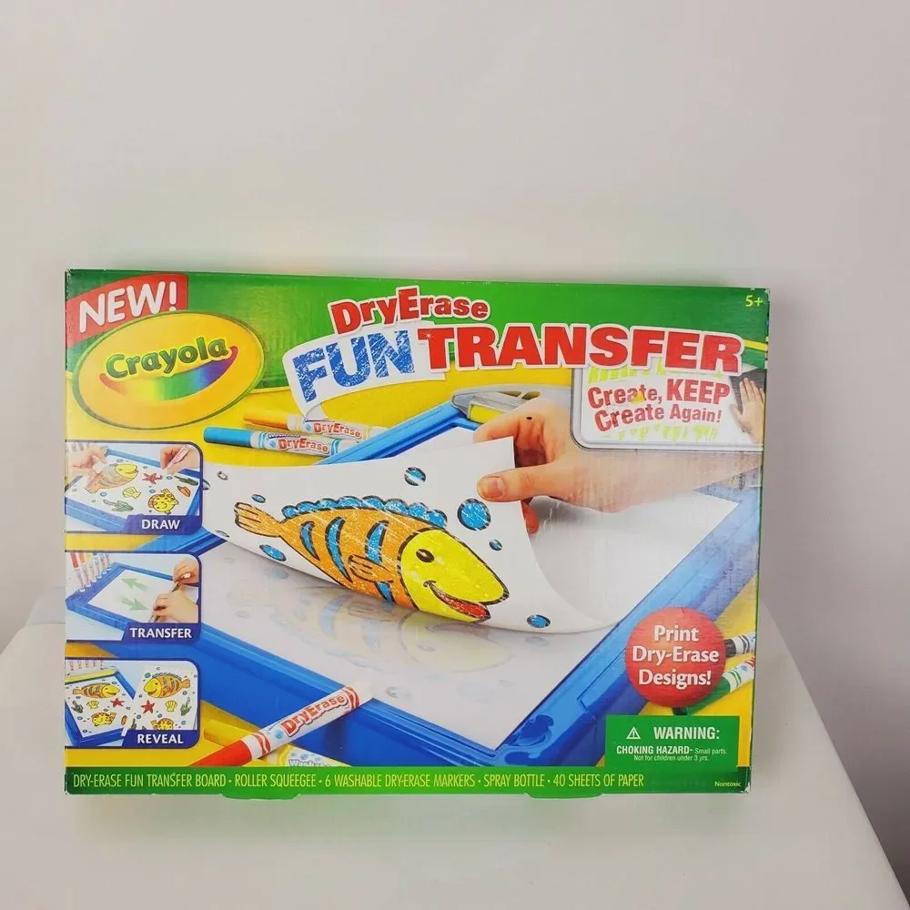 Crayola Dry Erase Fun Transfer Kids‎ Drawing Art Set EUC